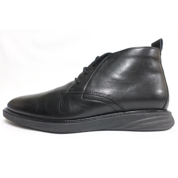COLE HAAN Men Chukka Boots Grand Evolution Black Leather Ankle 12M-US/11UK/45EU